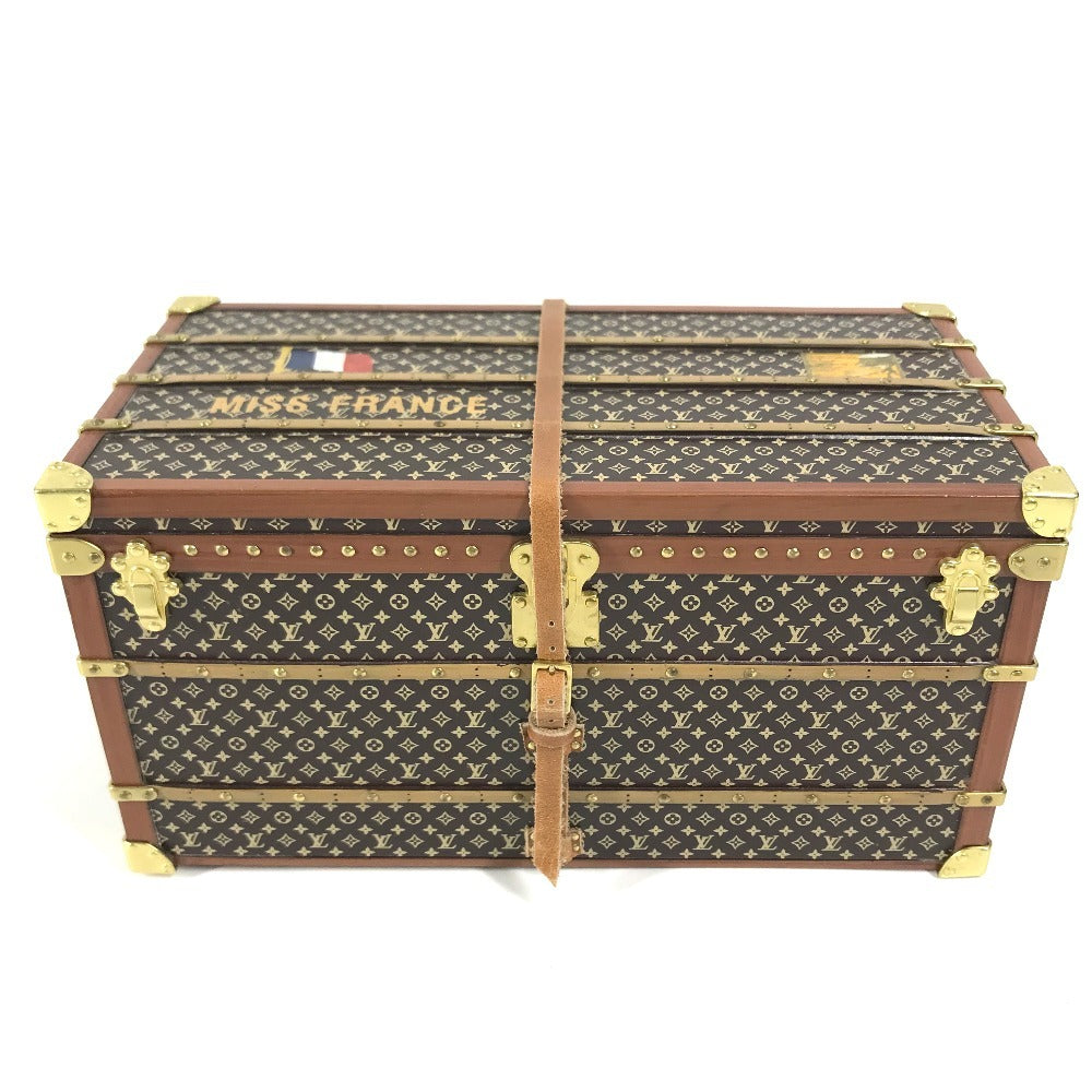 LOUIS VUITTON M99408 Monogram Novelty Miss France Trunk Object Paperweight Paperweight object Leather / Wood Brown Used