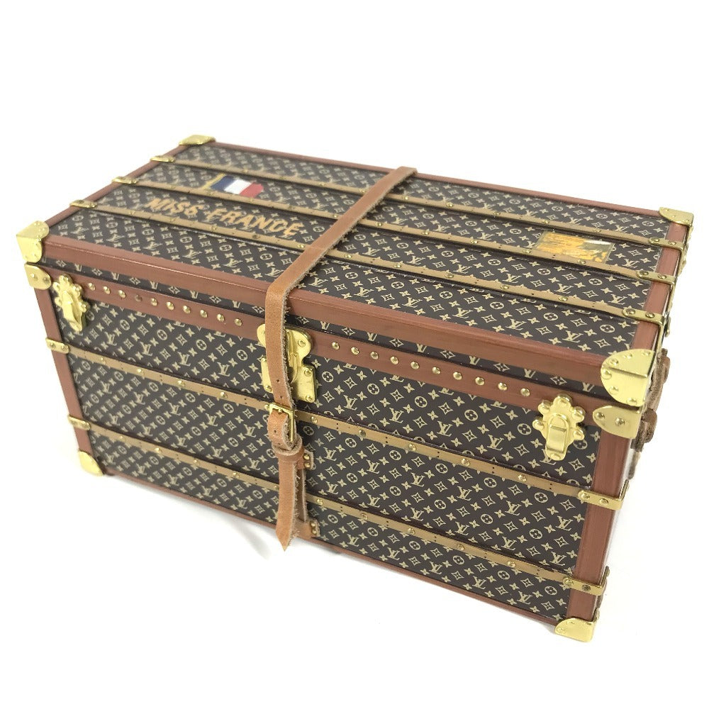 LOUIS VUITTON M99408 Monogram Novelty Miss France Trunk Object Paperweight Paperweight object Leather / Wood Brown Used