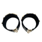 CHANEL B19S CC Logo CC Mark 2-Pack (2-pack) Bangle Accessories Thick Bangle Bracelet Leather Black/Gold Used