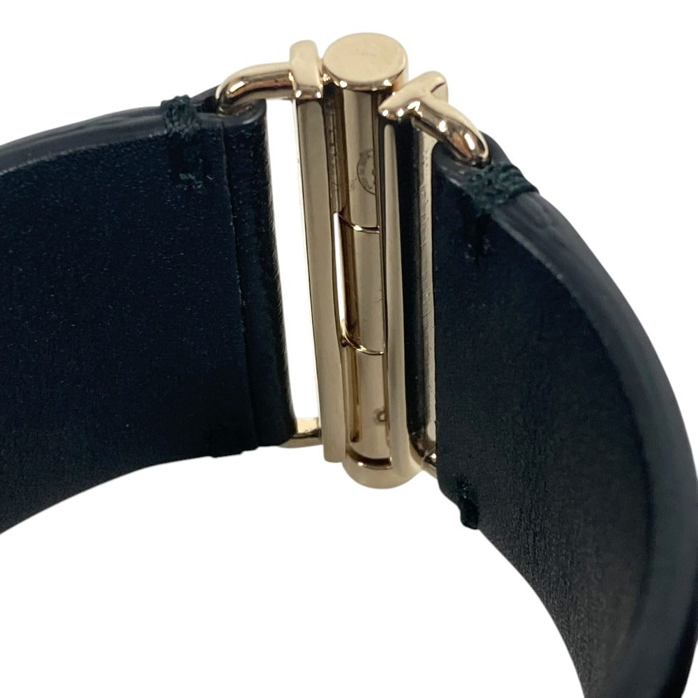 CHANEL B19S CC Logo CC Mark 2-Pack (2-pack) Bangle Accessories Thick Bangle Bracelet Leather Black/Gold Used