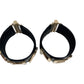 CHANEL B19S CC Logo CC Mark 2-Pack (2-pack) Bangle Accessories Thick Bangle Bracelet Leather Black/Gold Used
