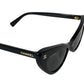 CHANEL A71760 X08101 S2214 Logo CC CC Mark Rectangle Shape Sunglasses Eyewear, glasses, eyeglasses sunglasses acetate Black/Gold Used