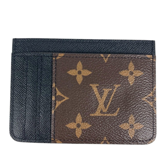 LOUIS VUITTON M81462 Monogram reverse Porte Cartes LV side up Pass Case Card Case Card Case MonogramCanvas / Monogram Reverse Canvas Brown/Black Used