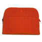 HERMES H104774M Boide Pouch MM Boide Pouch MM Accessory case makeup pouch Cosmetics Pouch Pouch cotton Orange Feu Used
