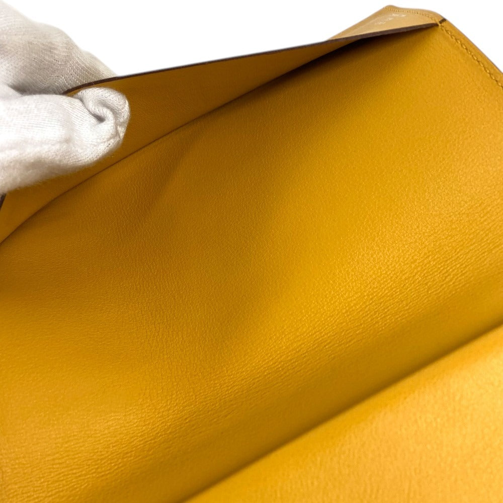 HERMES EA Zip EA Zip PM System planner/organizer with stationery pockets Notebook cover Swift Gold/Mustard Brown/yellow Used