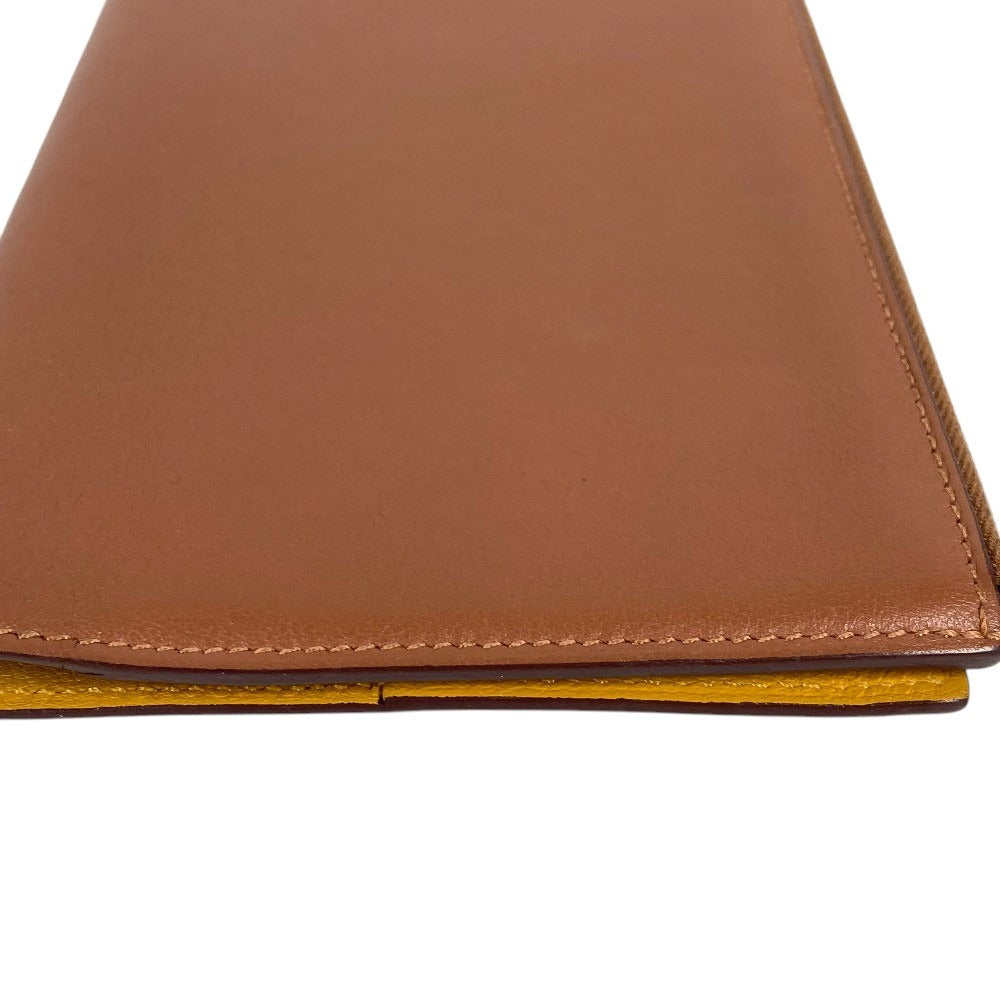 HERMES EA Zip EA Zip PM System planner/organizer with stationery pockets Notebook cover Swift Gold/Mustard Brown/yellow Used