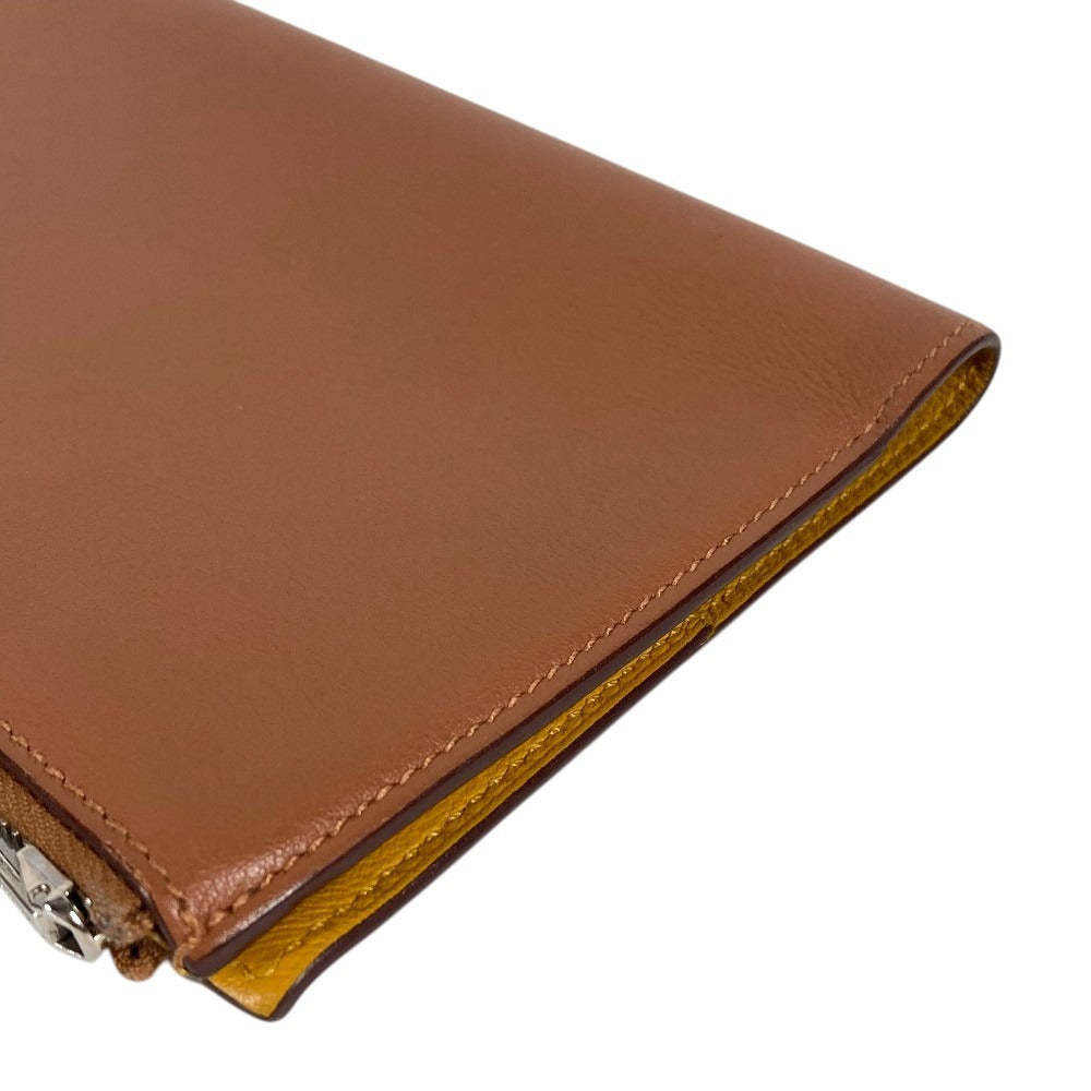 HERMES EA Zip EA Zip PM System planner/organizer with stationery pockets Notebook cover Swift Gold/Mustard Brown/yellow Used