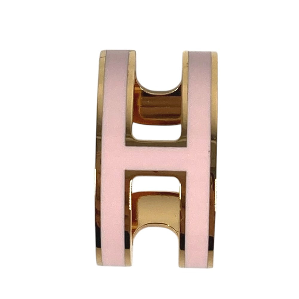 HERMES Pop Ash H Logo Ear Cuff Mini Pierce Accessories Earrings Metal pink/Gold Used