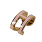 HERMES Pop Ash H Logo Ear Cuff Mini Pierce Accessories Earrings Metal pink/Gold Used
