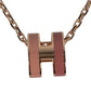 HERMES Pop ash H Pendant "Mini Pop H" by Rocabar Accessories Chain Necklace Necklace Metal pink Used