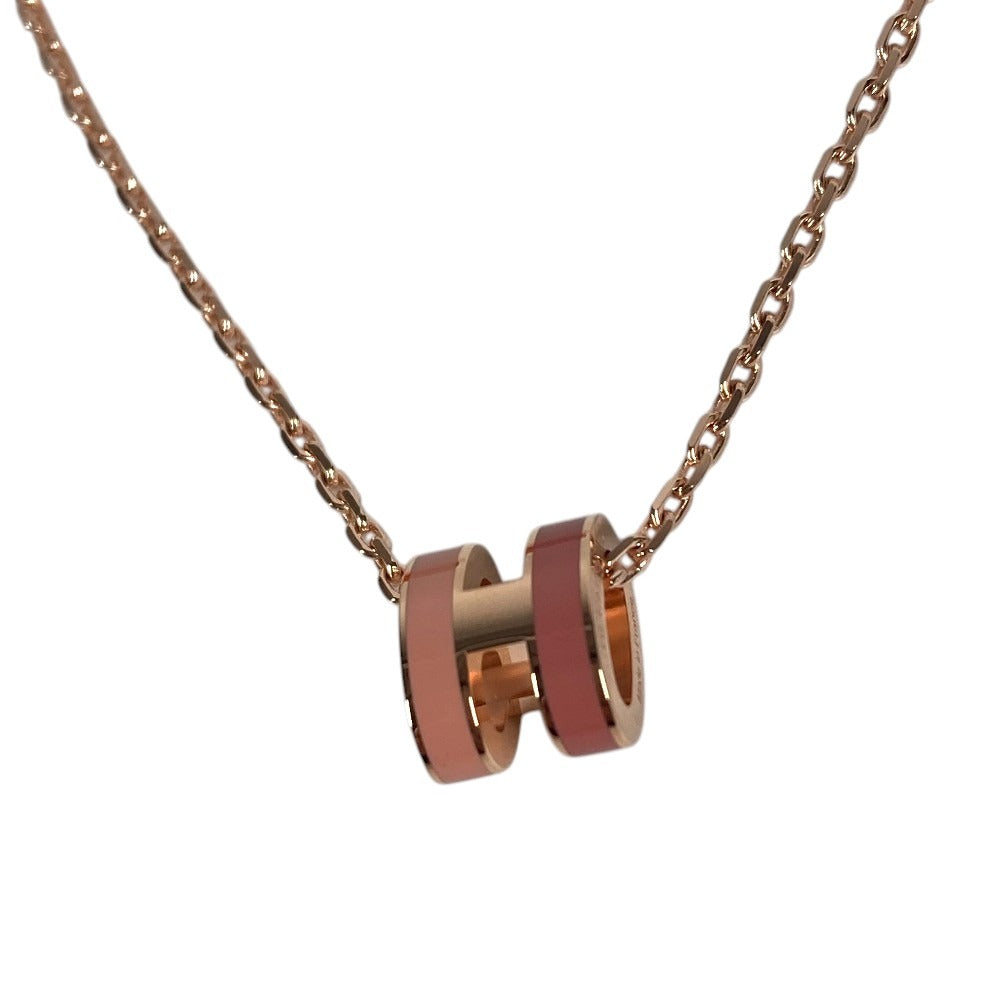 HERMES Pop ash H Pendant "Mini Pop H" by Rocabar Accessories Chain Necklace Necklace Metal pink Used