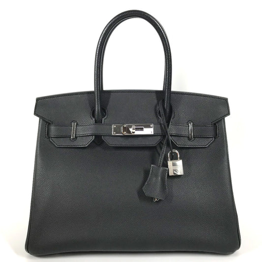 HERMES Birkin30 Birkin 30 Bag Tote Bag Hand Bag Epsom Black/SilverHardware Used