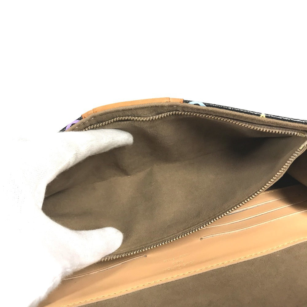 LOUIS VUITTON M45640 MonogramMulticolore Pochette Courtney Bag, Clutch bag, flap, studs Cluch Bag MonogramMulticoloreCanvas Noir Black Used