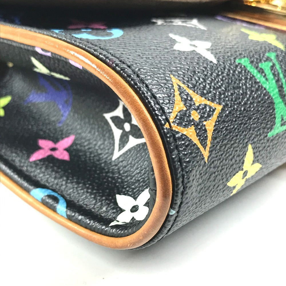 LOUIS VUITTON M45640 MonogramMulticolore Pochette Courtney Bag, Clutch bag, flap, studs Cluch Bag MonogramMulticoloreCanvas Noir Black Used
