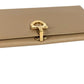 Salvatore Ferragamo Logo Gancini Wallet Long Wallet Bi-fold Long Wallet Leather Beige Used
