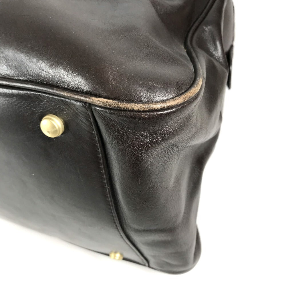 BALLY logo Bag, Tote Bag, Travel Bag, Shoulder Bag Duffle Bag Leather Brown/Red Used