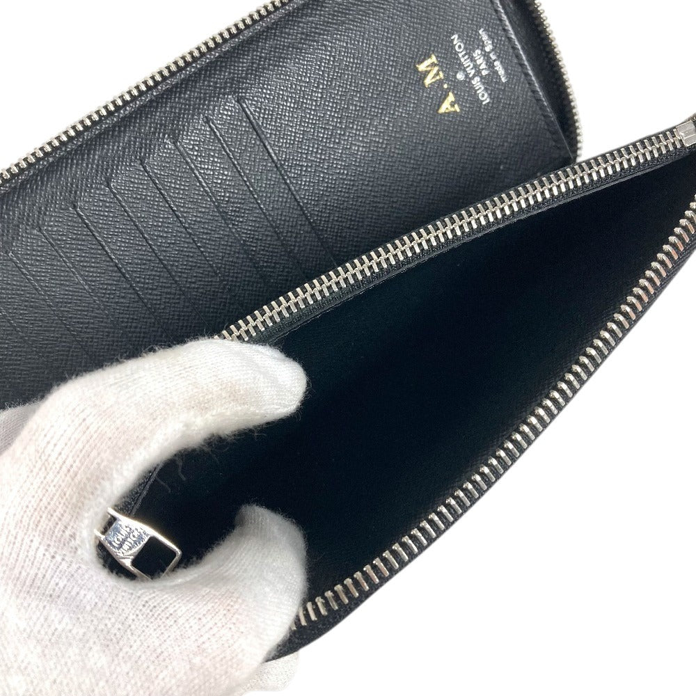 LOUIS VUITTON N63095 Damier Graphite Zippy WalletVertical Long wallet Zip Around Long Wallet DamierGraphiteCanvas Black Used