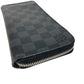 LOUIS VUITTON N63095 Damier Graphite Zippy WalletVertical Long wallet Zip Around Long Wallet DamierGraphiteCanvas Black Used