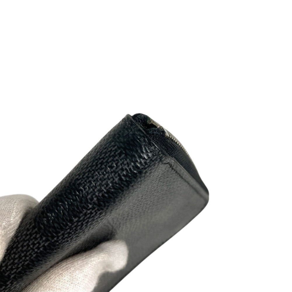 LOUIS VUITTON N63095 Damier Graphite Zippy WalletVertical Long wallet Zip Around Long Wallet DamierGraphiteCanvas Black Used