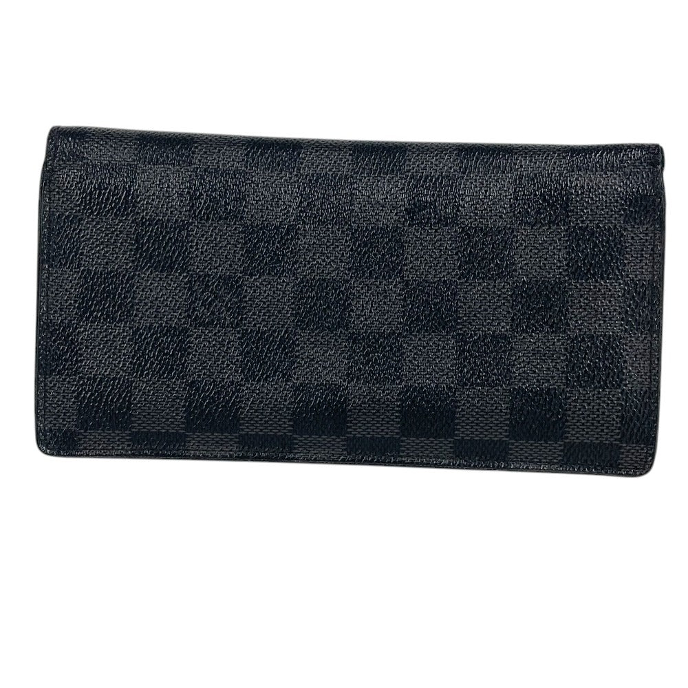 LOUIS VUITTON N62665 Damier Graphite Portefeuilles Brazza Portefeuille Brazza Wallet Wallet Long Wallet DamierGraphiteCanvas Black Used