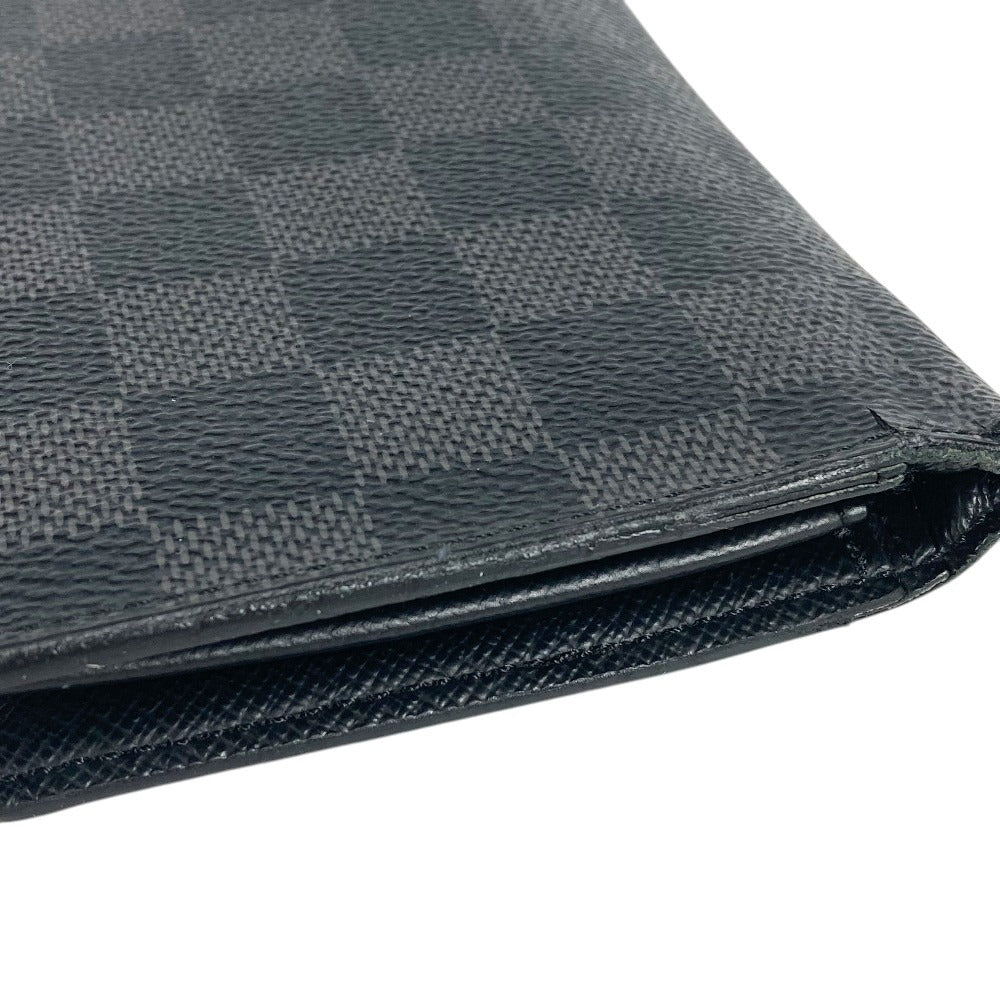 LOUIS VUITTON N62665 Damier Graphite Portefeuilles Brazza Portefeuille Brazza Wallet Wallet Long Wallet DamierGraphiteCanvas Black Used