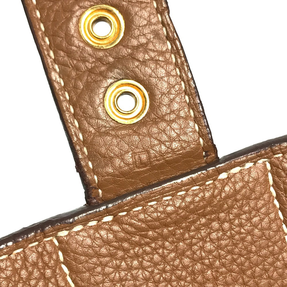 HERMES Sac à de Peches 41 Sac à de Peches 41 Handbag, flap briefcase, document bag Business bag Taurillon Clemence Brown/GoldHardware Used