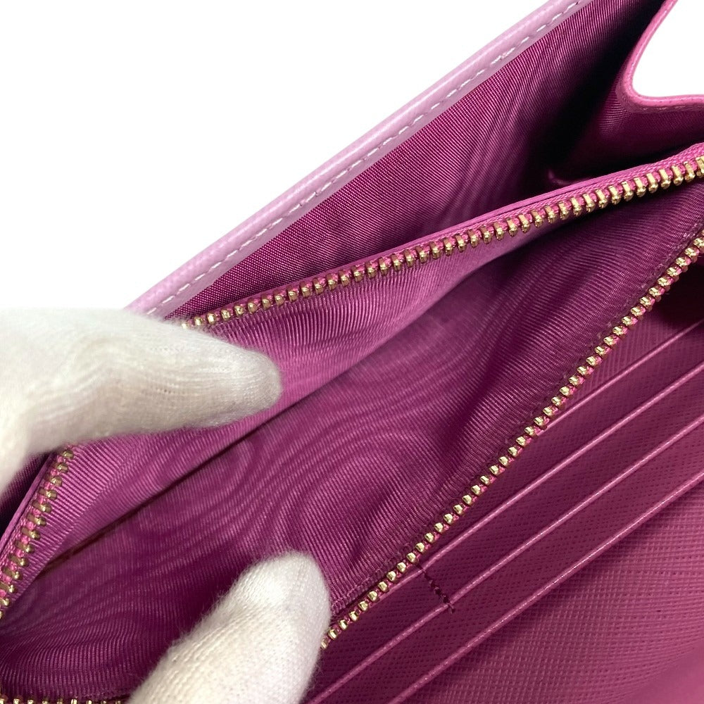 Salvatore Ferragamo Logo Bicolor Wallet Long Wallet Flap Long Wallet Leather pink Used