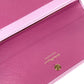 Salvatore Ferragamo Logo Bicolor Wallet Long Wallet Flap Long Wallet Leather pink Used