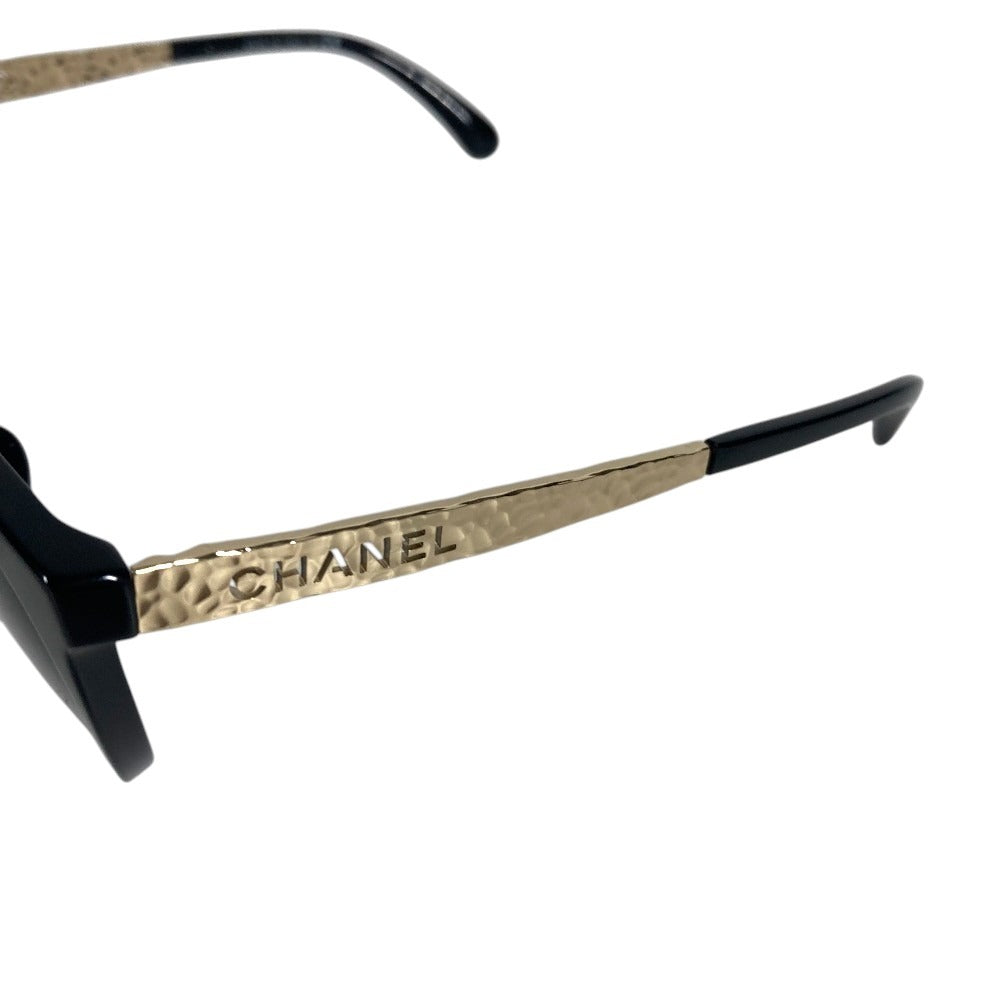 CHANEL 5440-A logo eyewear glasses glasses sunglasses Metal / Plastic Black/Gold Used
