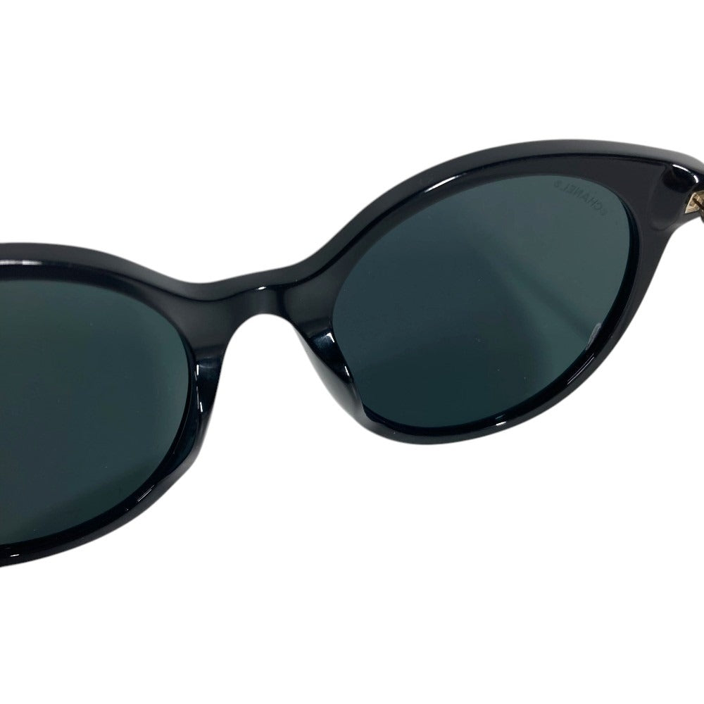 CHANEL 5440-A logo eyewear glasses glasses sunglasses Metal / Plastic Black/Gold Used