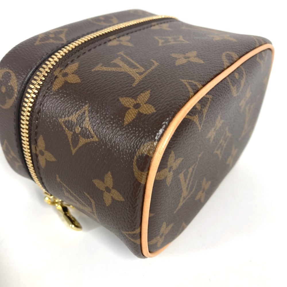 LOUIS VUITTON M44936 Monogram Nice Nano Handbag, Makeup Pouch, Cosmetic Pouch Cosmetics Pouch MonogramCanvas Brown Used