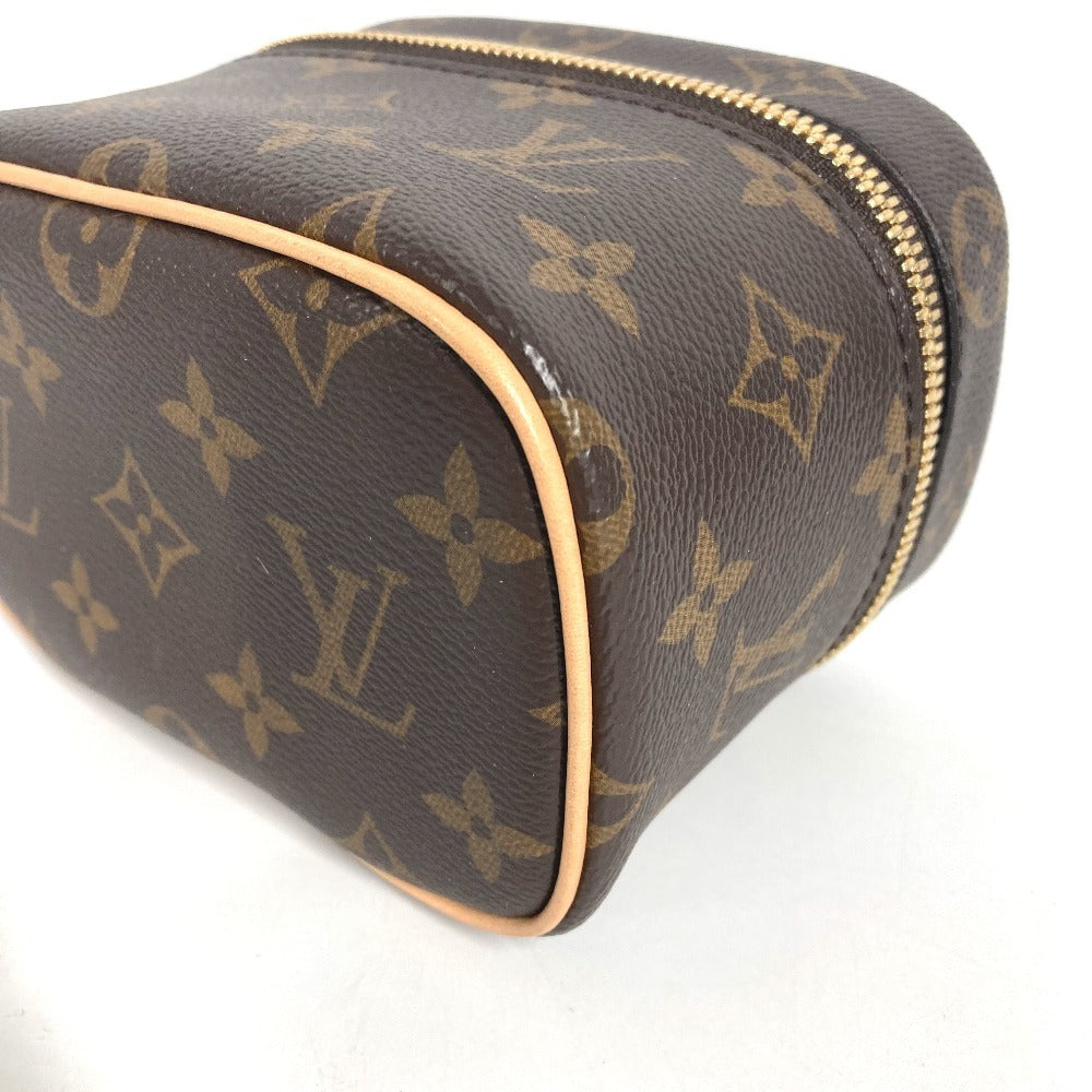 LOUIS VUITTON M44936 Monogram Nice Nano Handbag, Makeup Pouch, Cosmetic Pouch Cosmetics Pouch MonogramCanvas Brown Used