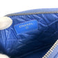 CHANEL CC Logo CC Mark Wallet coin purse Card Case Pouch Patent Leather blue Used