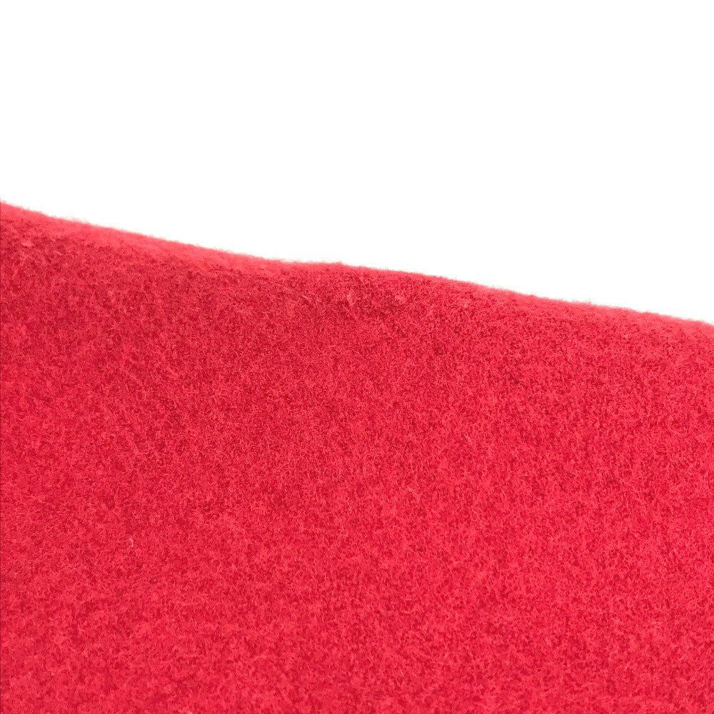 HERMES Plaid Logo Miscellaneous goods Blanket Interior Throw Plaid blanket Cashmere Red/Orange Used