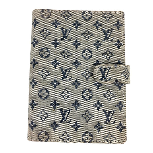 LOUIS VUITTON R20910 Monogram mini AgendaPM Agenda PM System planner with card pockets, bi-fold stationery. Notebook cover Monogram Mini Canvas blue Used