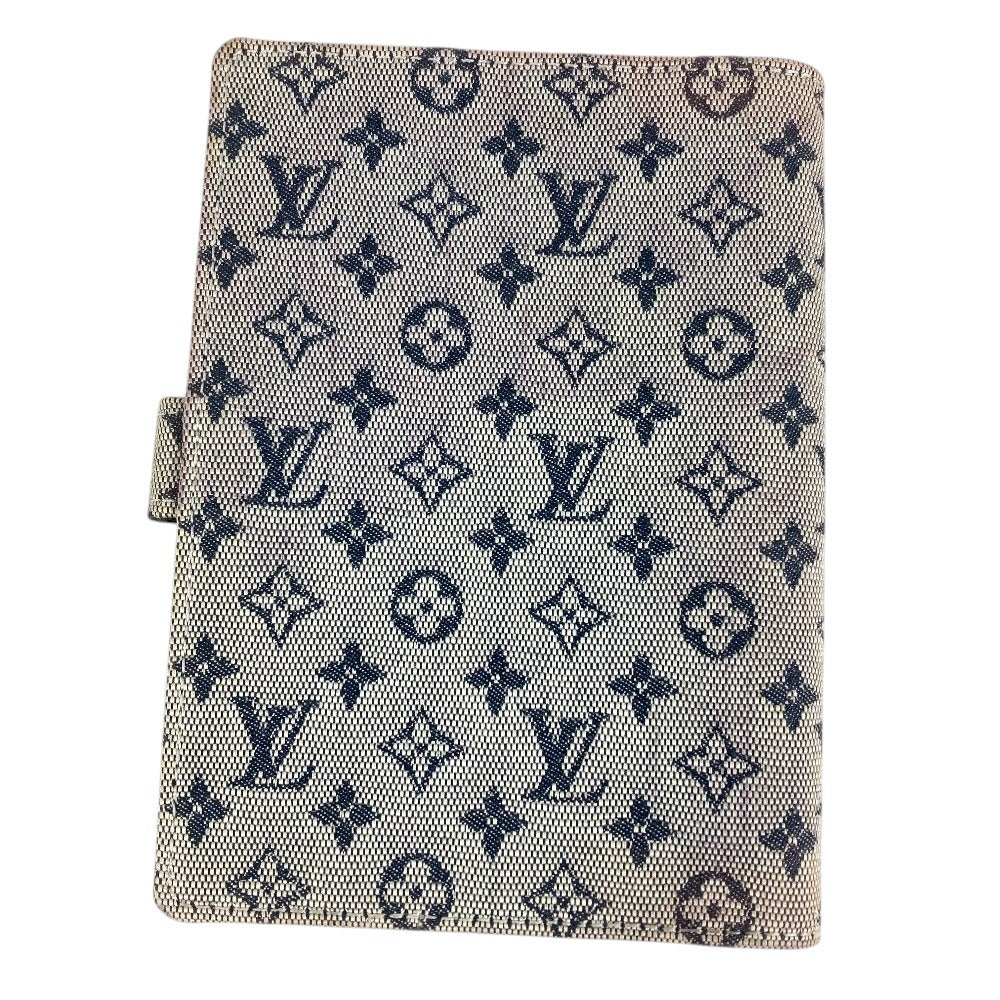 LOUIS VUITTON R20910 Monogram mini AgendaPM Agenda PM System planner with card pockets, bi-fold stationery. Notebook cover Monogram Mini Canvas blue Used