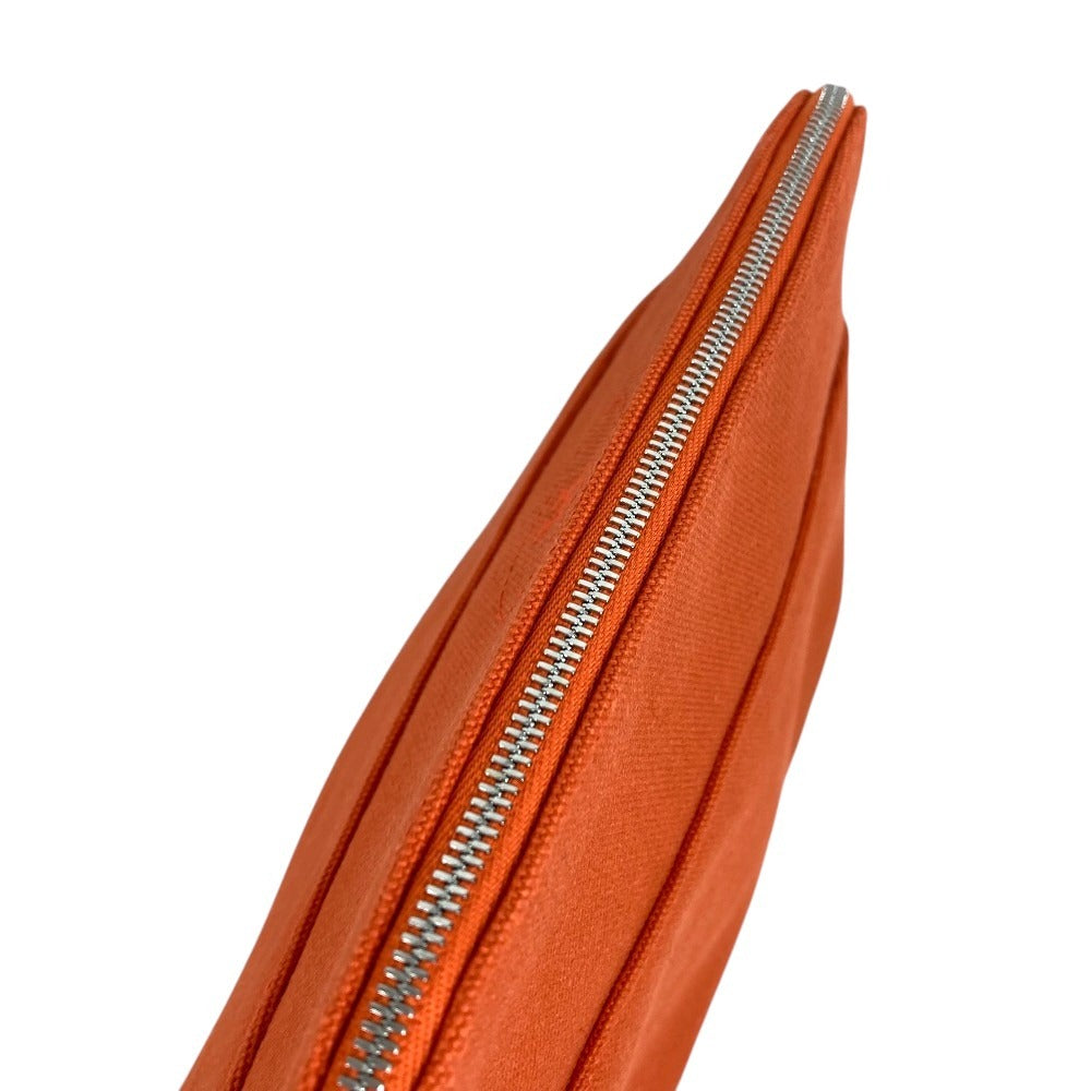 HERMES H104774M Boide Pouch MM Boide Pouch MM Accessory case makeup pouch Cosmetics Pouch Pouch cotton Orange Feu Orange Used