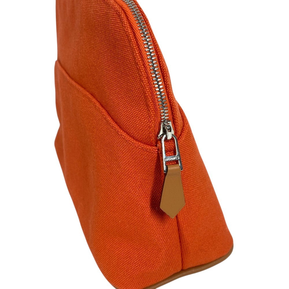 HERMES H104774M Boide Pouch MM Boide Pouch MM Accessory case makeup pouch Cosmetics Pouch Pouch cotton Orange Feu Orange Used