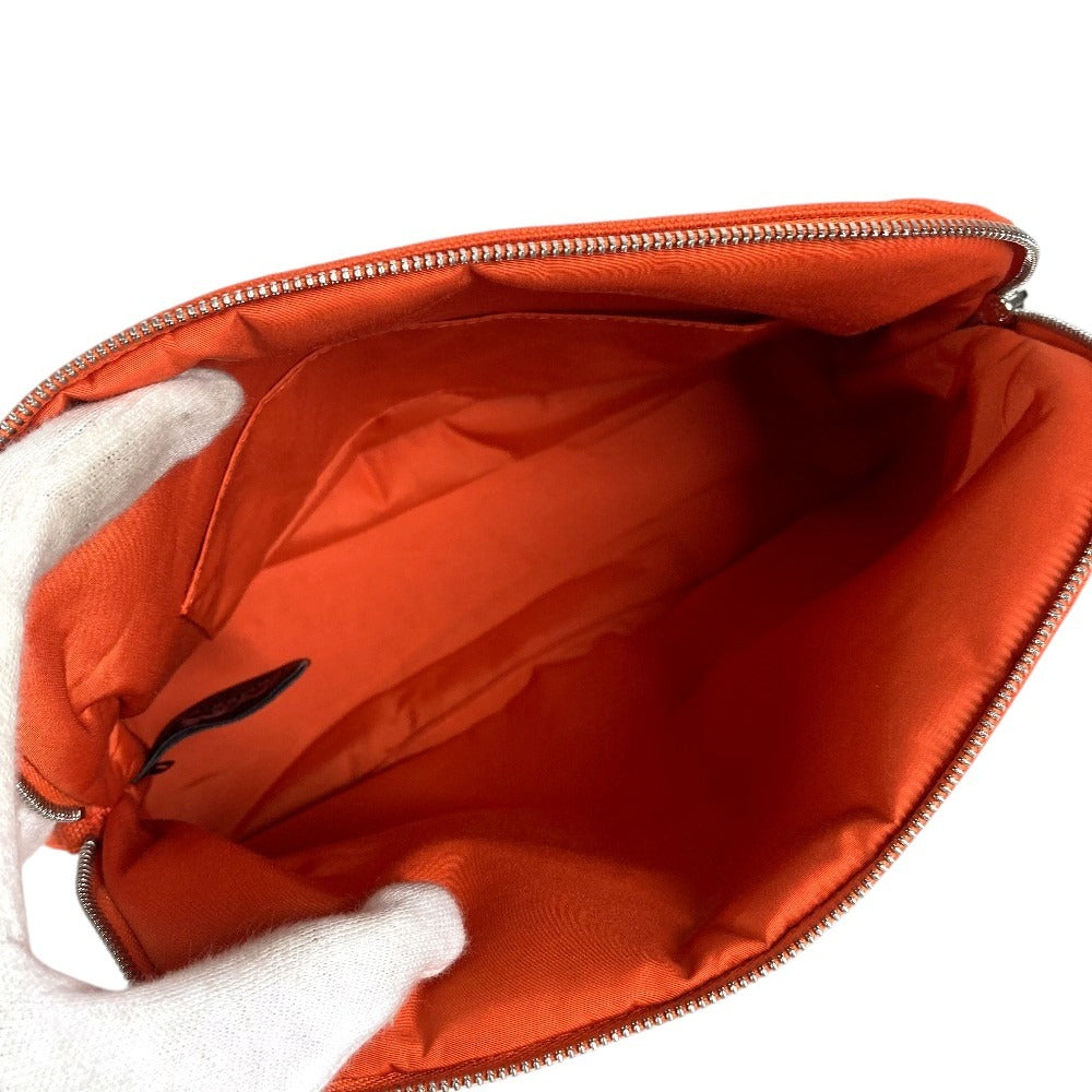HERMES H104774M Boide Pouch MM Boide Pouch MM Accessory case makeup pouch Cosmetics Pouch Pouch cotton Orange Feu Orange Used