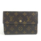 LOUIS VUITTON M61202 モノグラム ポルトトレゾールエテュイパピエ 長財布 フラップ 3つ折り財布 モノグラムキャンバス レディース ブラウン