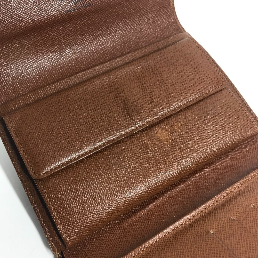 LOUIS VUITTON M61202 モノグラム ポルトトレゾールエテュイパピエ 長財布 フラップ 3つ折り財布 モノグラムキャンバス レディース ブラウン