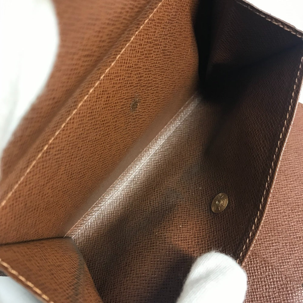 LOUIS VUITTON M61202 モノグラム ポルトトレゾールエテュイパピエ 長財布 フラップ 3つ折り財布 モノグラムキャンバス レディース ブラウン
