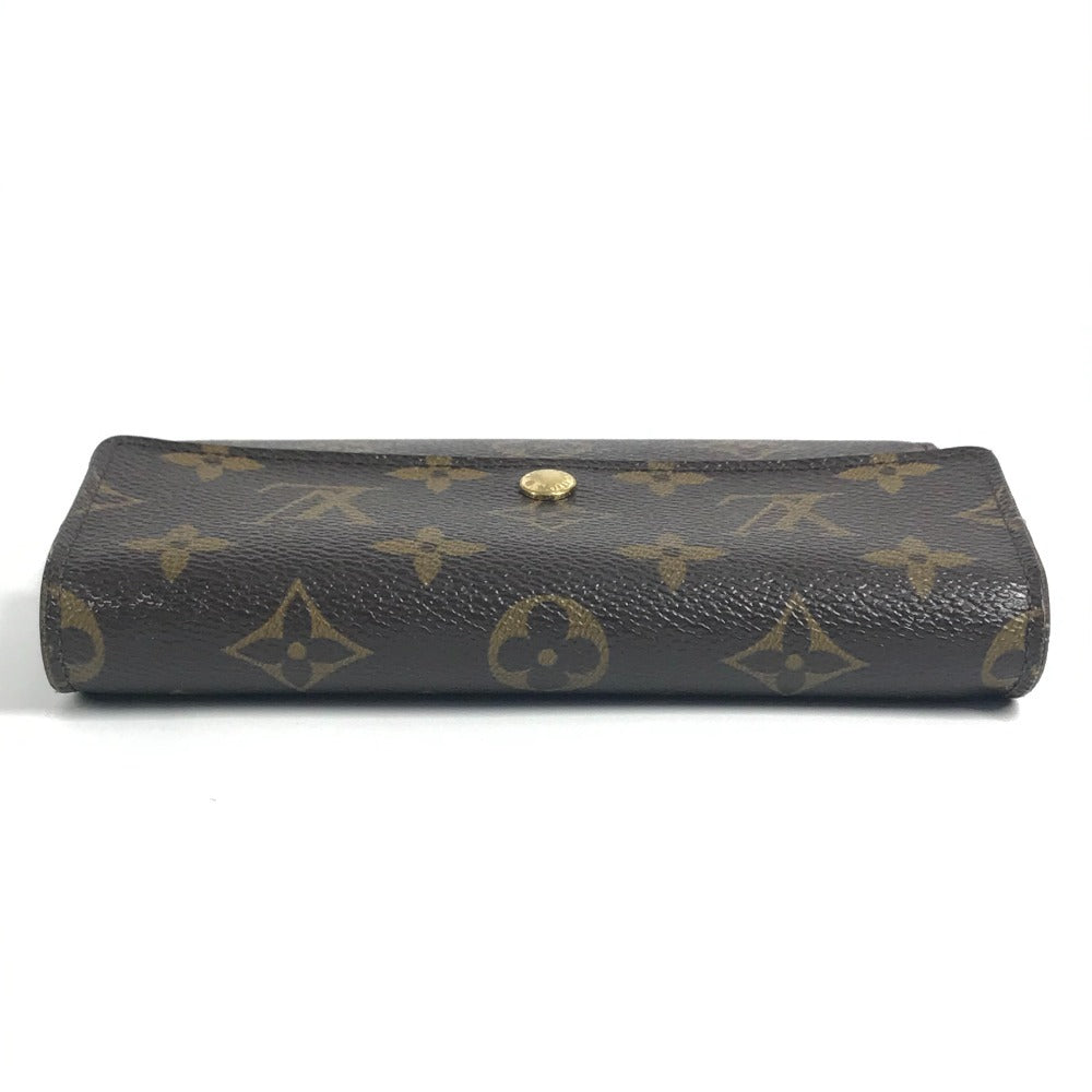 LOUIS VUITTON M61202 モノグラム ポルトトレゾールエテュイパピエ 長財布 フラップ 3つ折り財布 モノグラムキャンバス レディース ブラウン