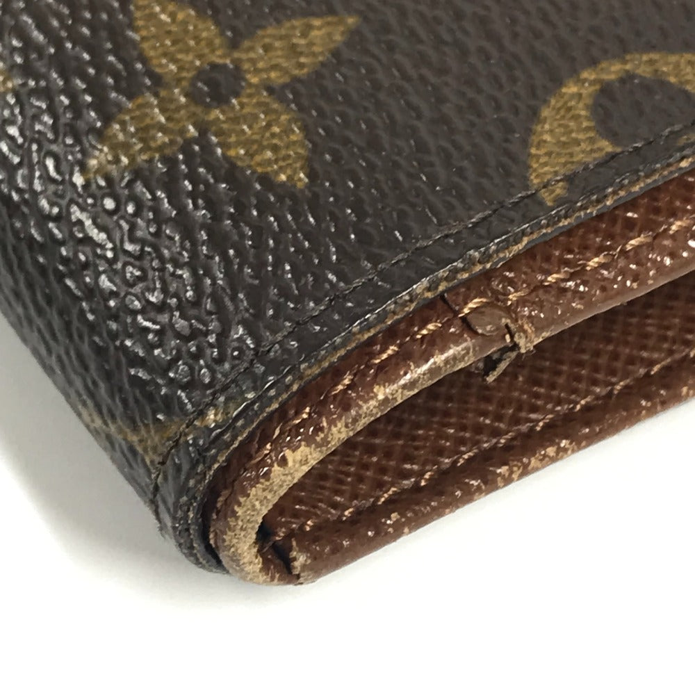 LOUIS VUITTON M61202 モノグラム ポルトトレゾールエテュイパピエ 長財布 フラップ 3つ折り財布 モノグラムキャンバス レディース ブラウン
