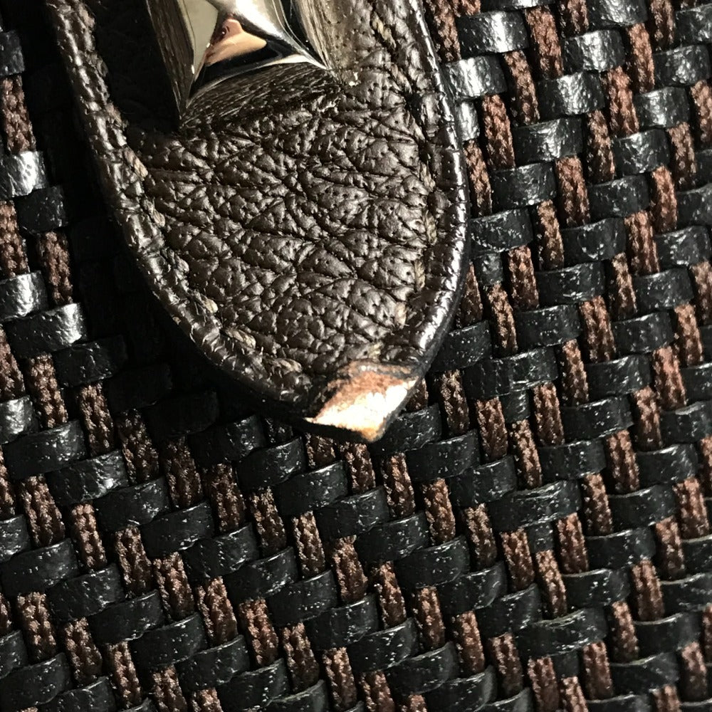 HERMES チェンナイMM チェンナイ MM カバン トートバッグ 肩掛け メッシュ ばけつ型 ショルダーバッグ レザー ユニセックス ブラウン