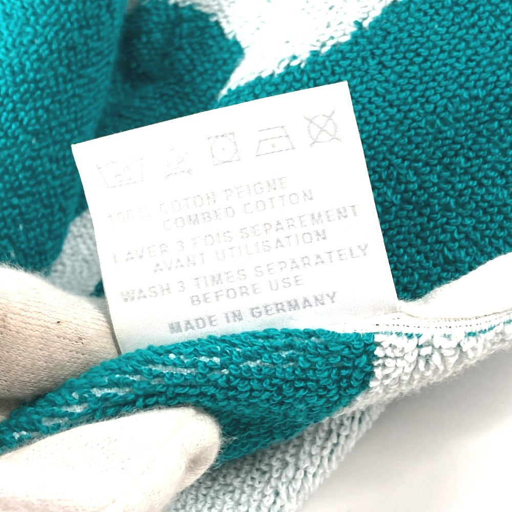 HERMES バスタオル インテリア ひざかけ ブランケット ヨッティング ドット 水玉 ビーチタオル フリンジ タオル コットン ユニセックス グリーン