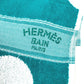 HERMES バスタオル インテリア ひざかけ ブランケット ヨッティング ドット 水玉 ビーチタオル フリンジ タオル コットン ユニセックス グリーン