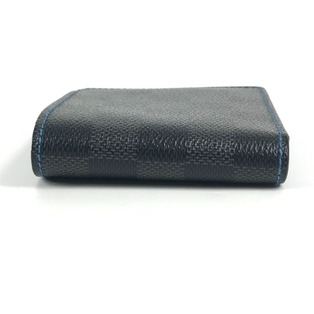 LOUIS VUITTON N64033 ダミエグラフィット ポルトフォイユ･スレンダー コンパクトウォレット 札入れ 2つ折り財布 ダミエグラフィットキャンバス メンズ ブラック