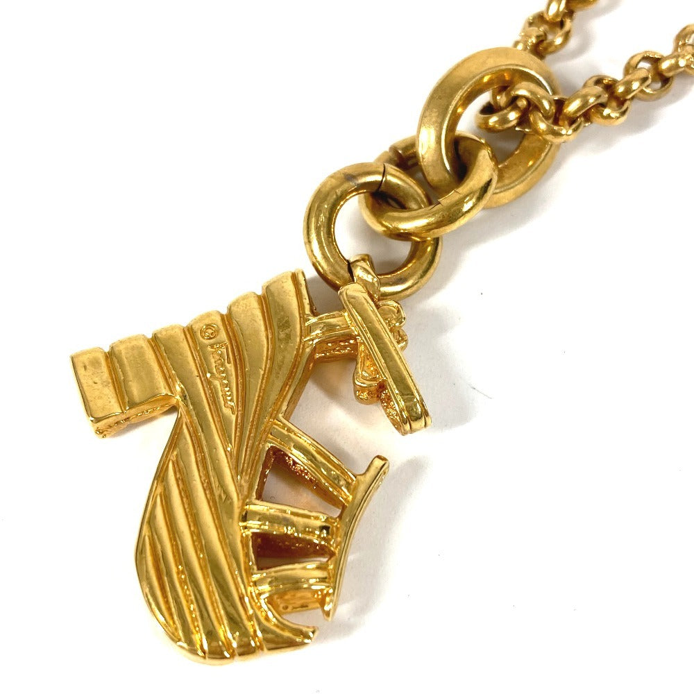 Salvatore Ferragamo ヴィンテージ サンダル 靴 アクセサリー ジュエリー ロングネックレス チェーンネックレス ネックレス メタル レディース ゴールド