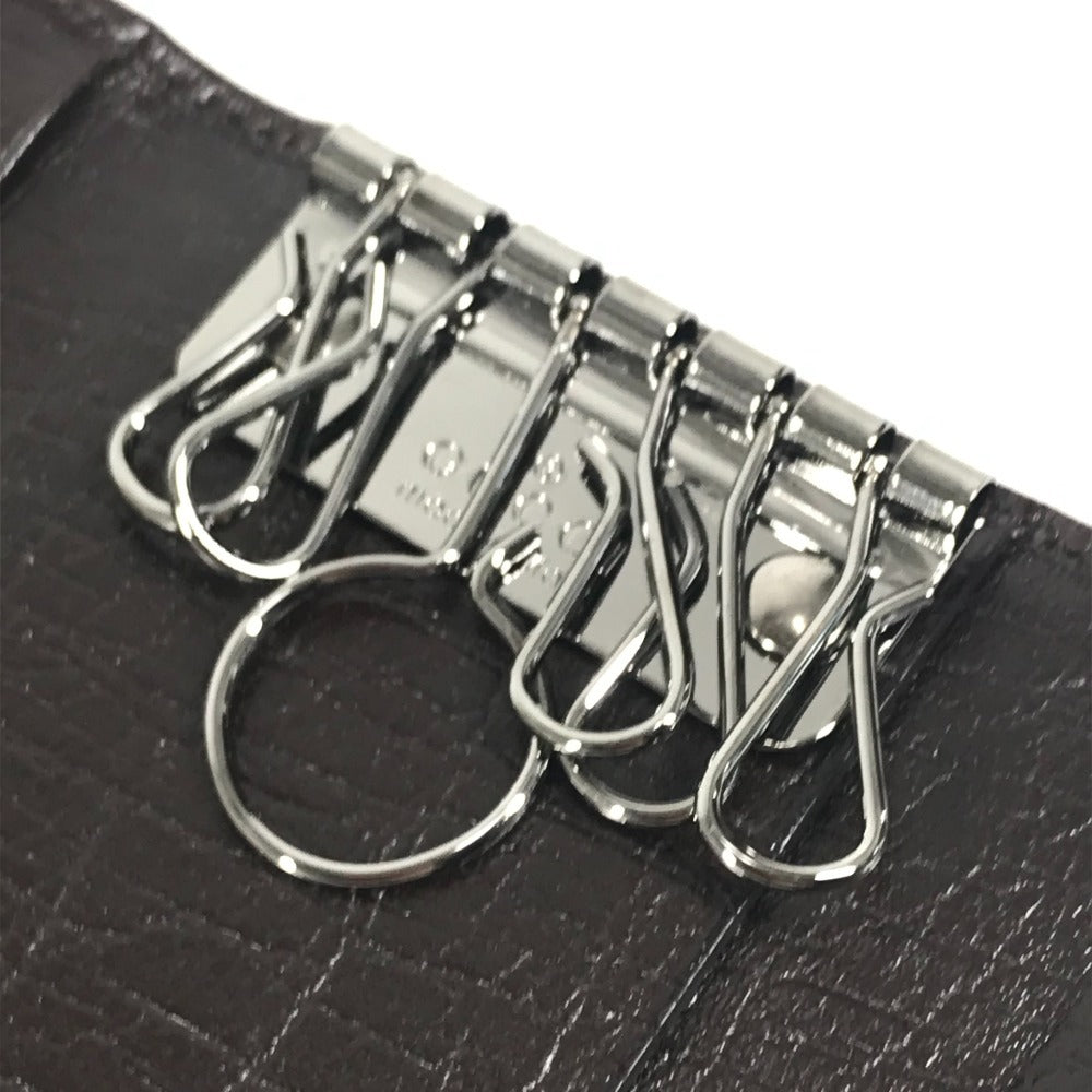 GUCCI 115225 ヴィンテージ GG インターロッキングG 6連 鍵 キーケース レザー ユニセックス ブラウン